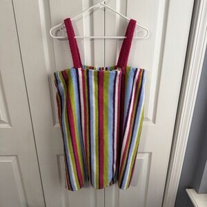 No Boundaries Multicolor Striped Bath Wrap Towel Size Large Beach Y2K VTG Cruise